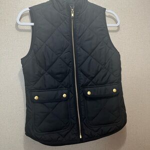 J.Crew XXS puffer vest jacket with snap pockets in black